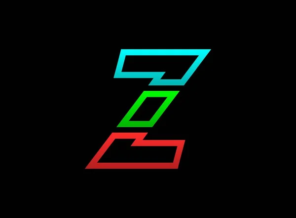 Rgb Vector Desing Font Dynamic Split Red Green Blue Color — 스톡 벡터