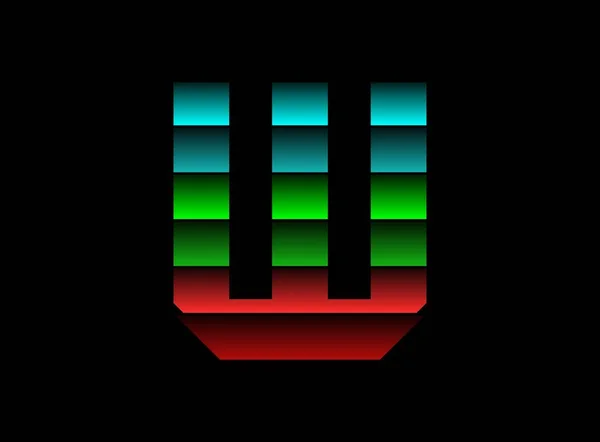 Логотип Кольорового Шрифту Rgb Літерний Векторний Приціл Динамічний Розділений Червоний — стоковий вектор