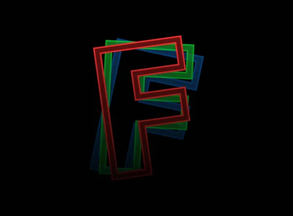 Letter Vector Desing Rgb Logo Barevného Písma Dynamický Split Červená — Stockový vektor