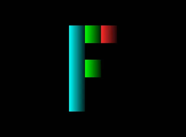 Letter Vector Desing Rgb Color Font Logo Dynamický Split Červená — Stockový vektor