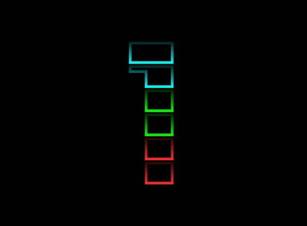 Nummer Lettertype Logo Rgb Kleur Vector Ontwerp Dynamisch Gespleten Rood — Stockvector