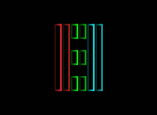 8個の数字フォントロゴ Rgbカラーベクトルデザイン ダイナミック分割赤 黒の背景に青の色 ソーシャルメディア デザイン要素 創造的なポスター ウェブテンプレートなどのために — ストックベクタ