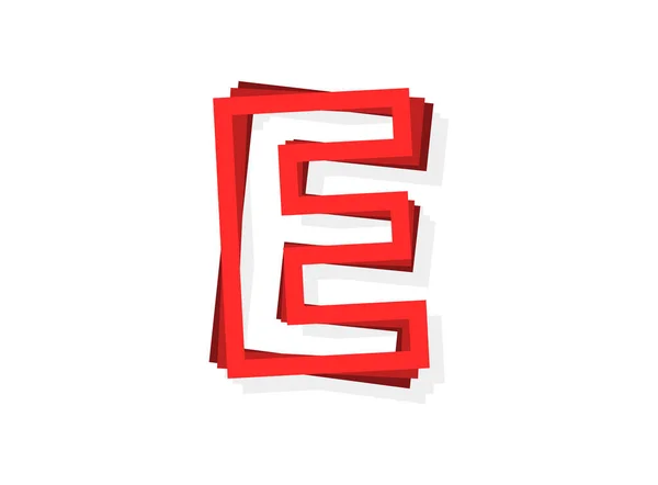 Písmeno Vektor Moderní Obrys Vrstvy Design Písmo Červenou Barvou Eps10 — Stockový vektor