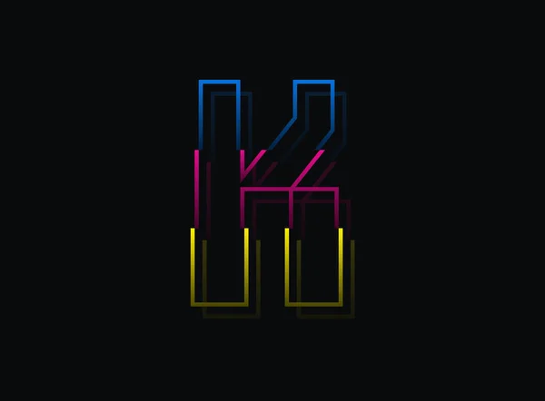 Letter Lettertype Vector Desing Logo Dynamisch Split Color Blauw Roze — Stockvector