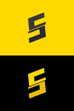 S font harfi logosu, yıldırım ışığı tasarımı. Enerji etiketleri, rock müzik posterleri, süper kahraman baskısı ve daha fazlası için.