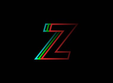 Z numara yazı tipi hızlı, hızlı hareket logosu. Teslimat posterleri, sanayi, yarış kimliği ve daha fazlası için spor stili fütüristik eğik tasarım