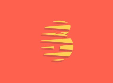 6 numara hızlı, hızlı hareket logosu. Spor stili fütüristik eğilim tasarımı dağıtım posterleri, endüstriyel, yarış kimliği ve daha fazlası için kullanışlı