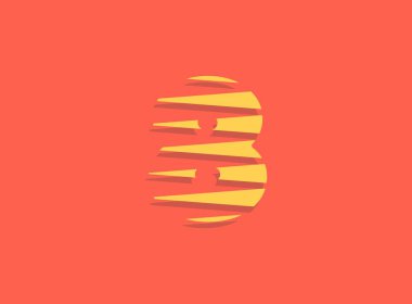 8 numara hızlı, hızlı hareket logosu. Spor stili fütüristik eğilim tasarımı dağıtım posterleri, endüstriyel, yarış kimliği ve daha fazlası için kullanışlı