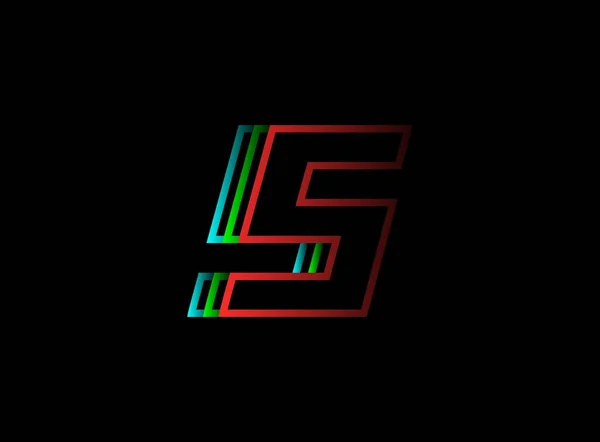 Nummer Lettertype Snel Speed Motion Logo Sport Stijl Futuristische Schuine — Stockvector