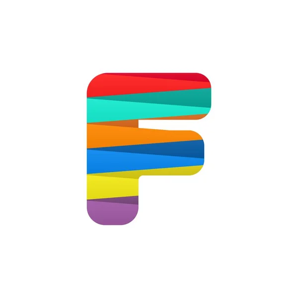 Logotipo Letra Com Linhas Diagonais Coloridas Para Marca Comemoração Aniversário —  Vetores de Stock