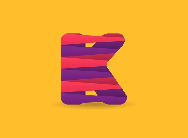 Logo Litery Kolorowymi Ukośnymi Liniami Dla Marki Kolorowe Obchody Rocznicy — Wektor stockowy