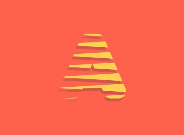 Una Letra Rápida Logo Movimiento Velocidad Diseño Futurista Oblicuo Estilo — Vector de stock