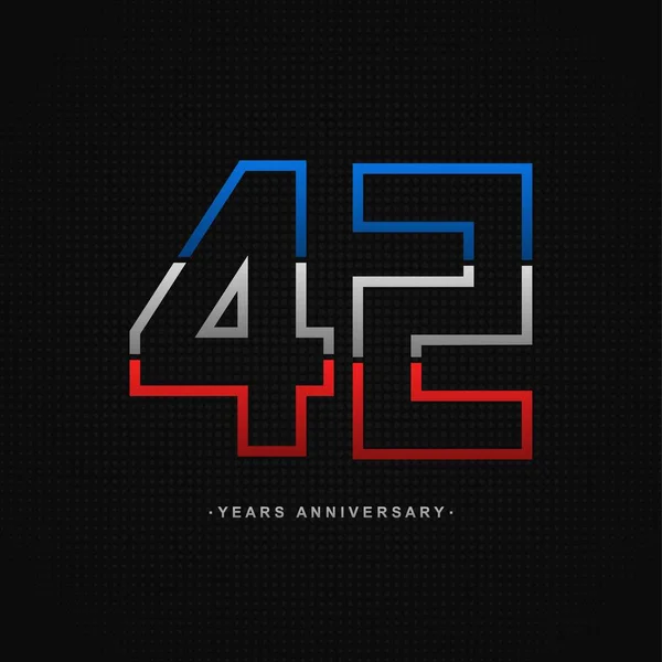 Años Celebración Del Aniversario Años Edad Felicitaciones Logotipo Colorido Número — Vector de stock