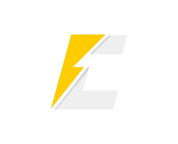 Buchstabe Logo Vektorschrift Mit Blitz Power Symbol — Stockvektor