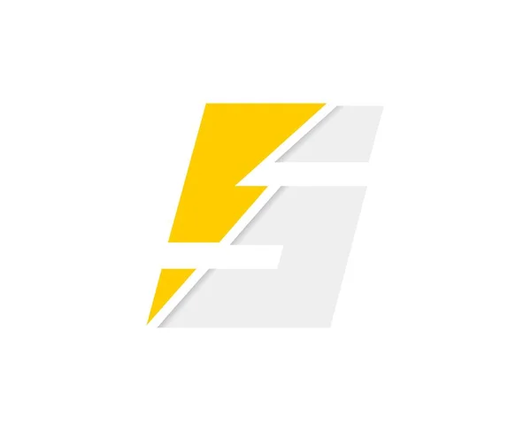 Letter Logo Vector Lettertype Met Bliksem Flash Power Icoon — Stockvector