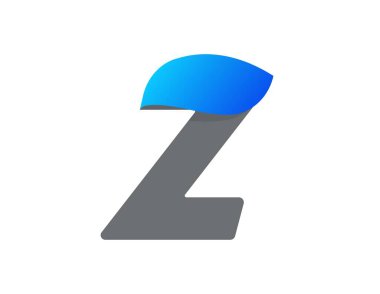 Z harfi aqua yazı tipi, mavi su damlası tasarımı