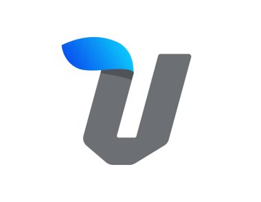 V harfi aqua font, mavi su damlası tasarımı