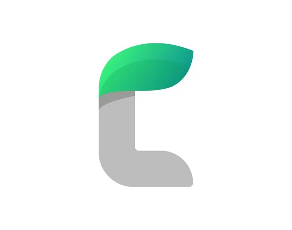 Letra Eco Logotipo Com Folha Fonte Vetorial Para Cartazes Bio —  Vetores de Stock