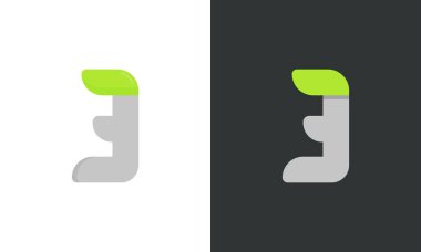 3 numaralı ekoloji logosu. Biyolojik posterler için vektör yazı tipi, spa amblemi, vegan, bitkisel ve botanik kartları vs..