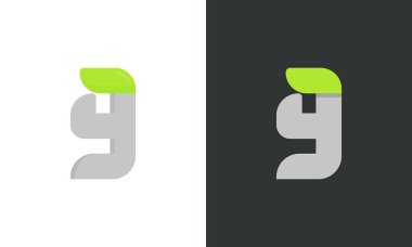 9 numaralı ekoloji logosu. Biyolojik posterler için vektör yazı tipi, spa amblemi, vegan, bitkisel ve botanik kartları vs..