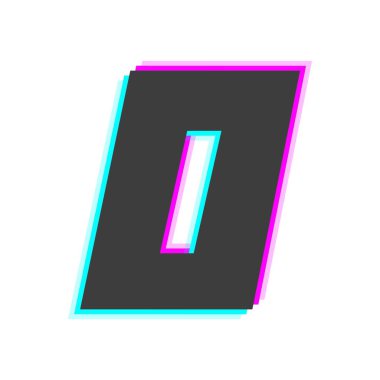 0 numara vektör hatası, moda renk yazı tipi. Mobil uygulama logosu, yaratıcı poster, tasarım ögesi ve daha fazlası için