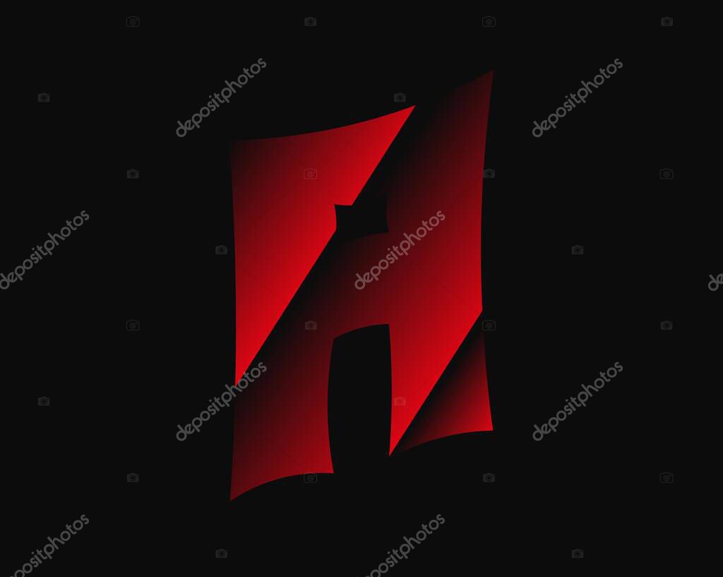 A vector horror, scary letter. Insane fear brutal font . For criminal or crime, horror dark night, wicked terrible design and more
