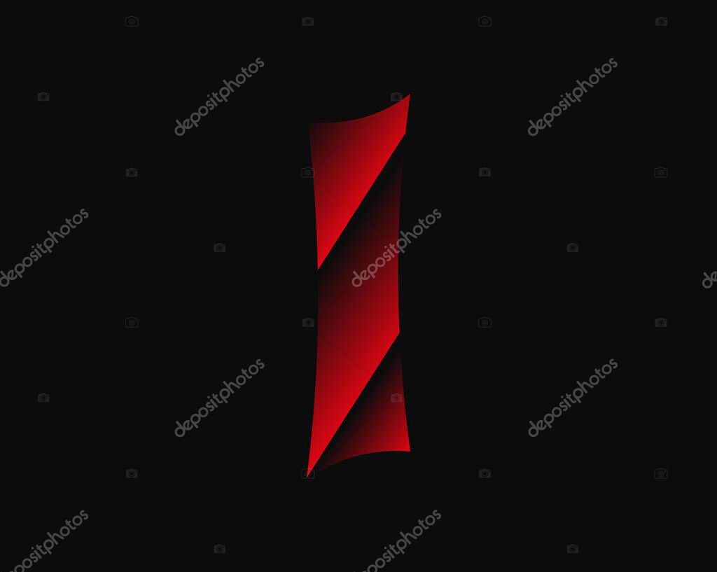I vector horror, scary letter. Insane fear brutal font . For criminal or crime, horror dark night, wicked terrible design and more