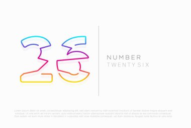 Number 26 twenty six logo icon design, vector template