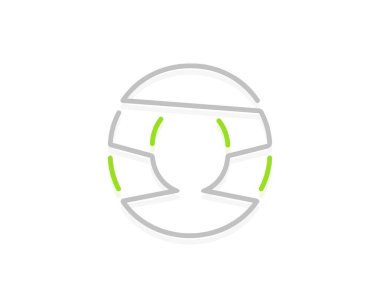 O harfi ekoloji logosu. Biyolojik posterler için vektör yazı tipi, spa amblemi, vegan, bitkisel ve botanik kartları vs..    