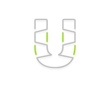 Ekoloji logosu. Biyolojik posterler için vektör yazı tipi, spa amblemi, vegan, bitkisel ve botanik kartları vs..    