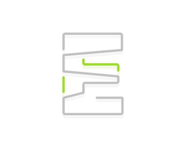 E harfi ekoloji logosu. Biyolojik posterler için vektör yazı tipi, spa amblemi, vegan, bitkisel ve botanik kartları vs..    