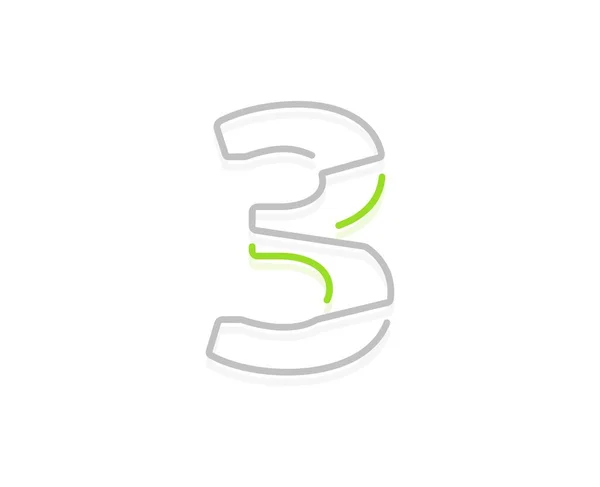 Logotipo Ecológico Números Fuente Vectorial Para Carteles Bio Emblema Spa — Vector de stock