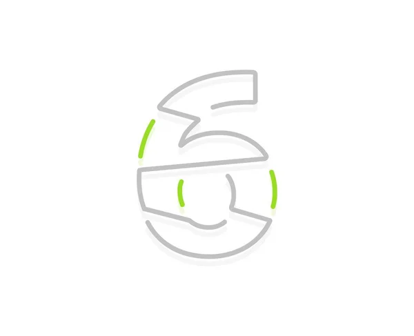 Logotipo Ecologia Número Fonte Vetorial Para Cartazes Bio Emblema Spa — Vetor de Stock