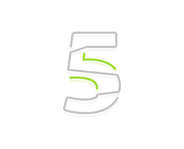 Cijferige Ecologie Logo Vector Lettertype Voor Bio Posters Spa Embleem — Stockvector