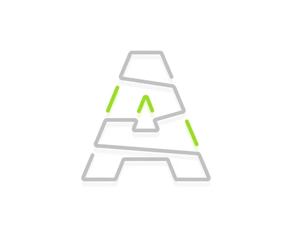 Logotipo Ecologia Carta Fonte Vetorial Para Cartazes Bio Emblema Spa — Vetor de Stock
