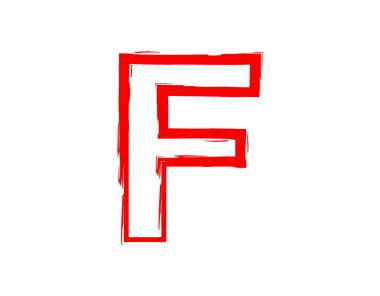 F vector letter horror bloody, scary. Insane Fear brutal, scream font. Wicked night theme style design