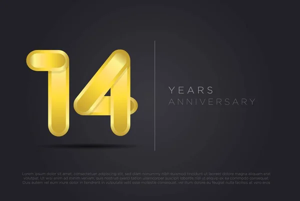 Years Anniversary Golden Desing — Vector de stock