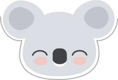 Koala şirin yüz ikonu. Avustralya hayvan tasarımı