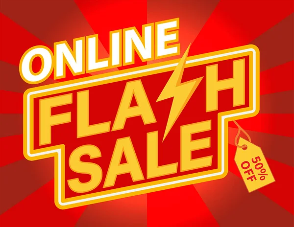 Online Shopping Flash Sale Banner — Stock Vector