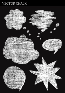 Kara tahta üzerinde vektör konuşma balonları