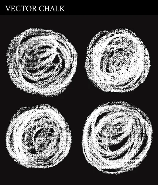 Çizilmiş vektör tebeşir Circle kare el