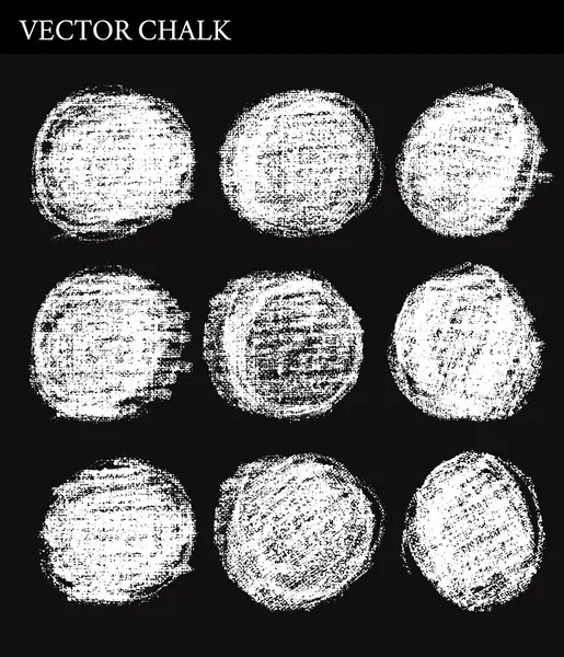 Handgezeichnete Vektor-Kreidekreis-Rahmen — Stockvektor