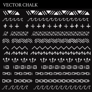 Elle çizilmiş tebeşir sınırları Set