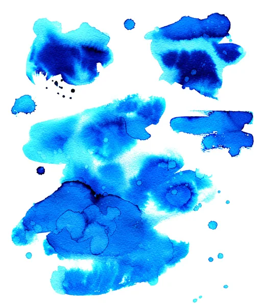 Niebieski akwarela tekstury — Zdjęcie stockowe