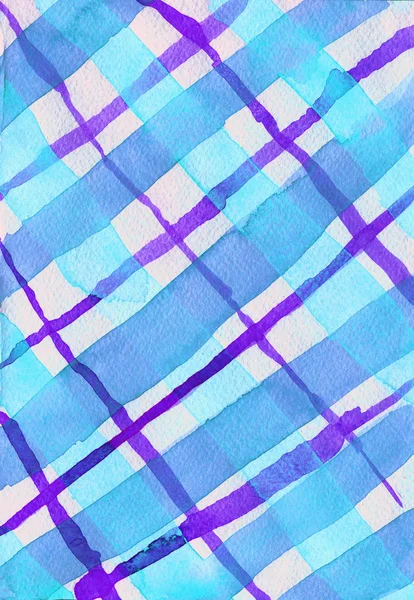 Blue and purple checkered watercolor background — Stock Photo, Image