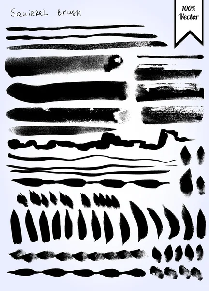向量组的 grunge 水彩画笔描边 — 图库矢量图片