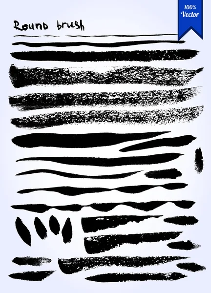 Vector set of grunge watercolor brush strokes — Stock Vector