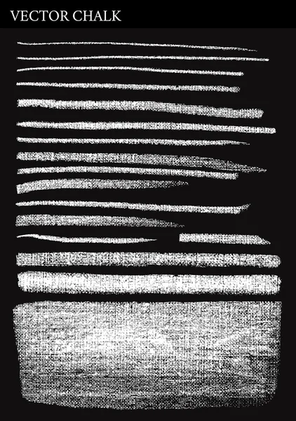 Vektor-Kreidelinien und -Striche — Stockvektor