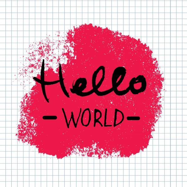 Γεια σας κόσμο γράμματα καλλιγραφία — Διανυσματικό Αρχείο