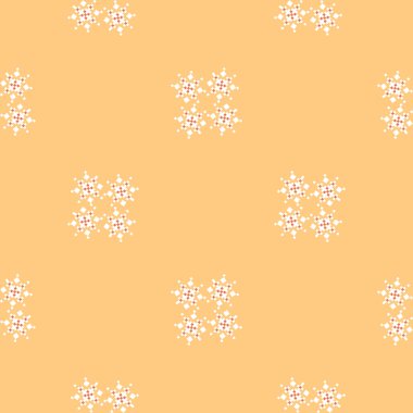 Kar taneleri ile buttercream renkli basit geometrik desen